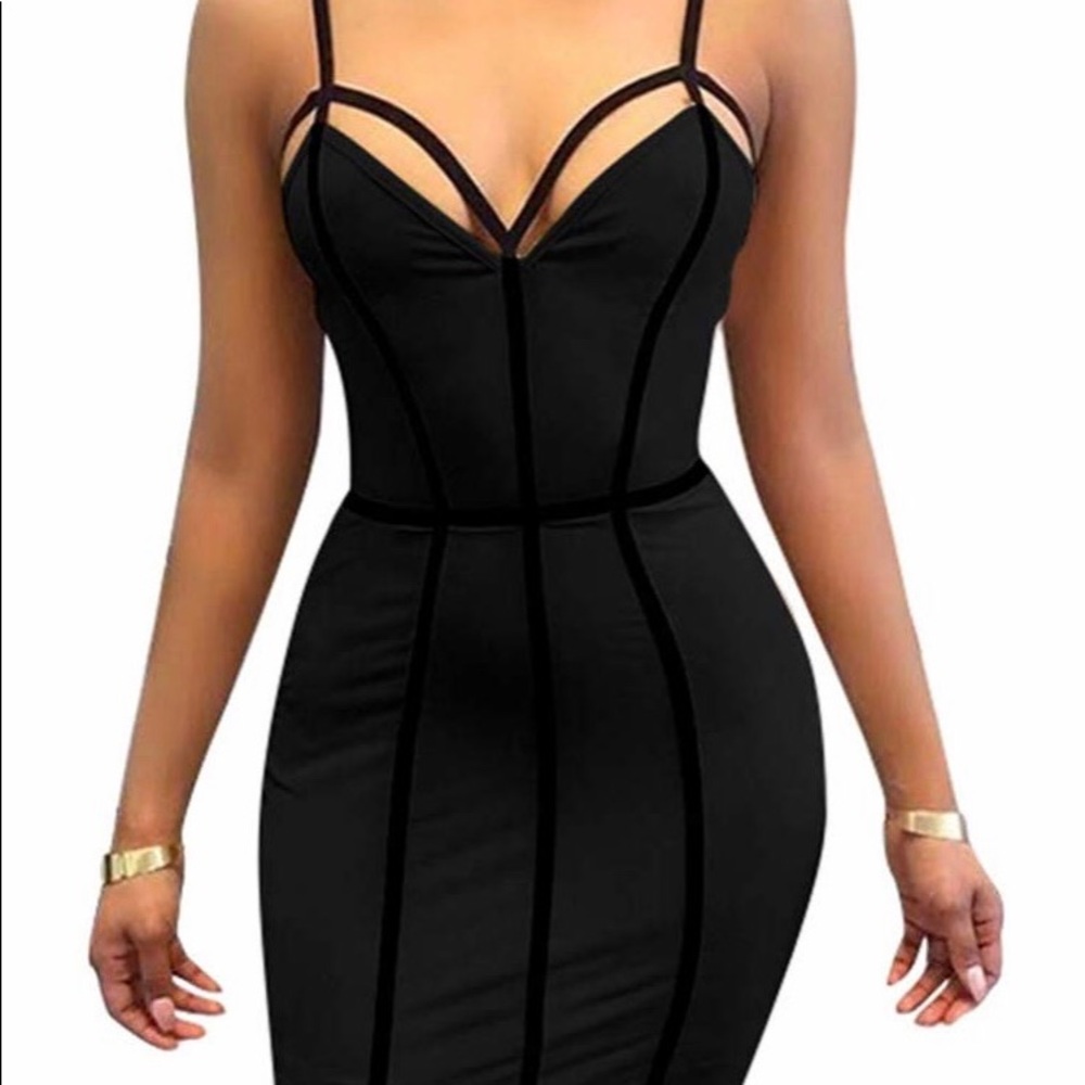 Black mini dress